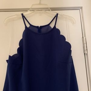 Blue scalloped dress
